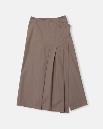 pleated wrap skirt