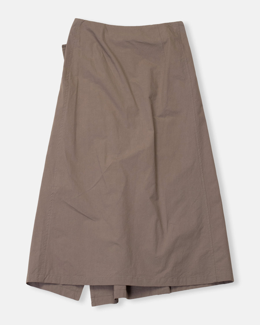 pleated wrap skirt