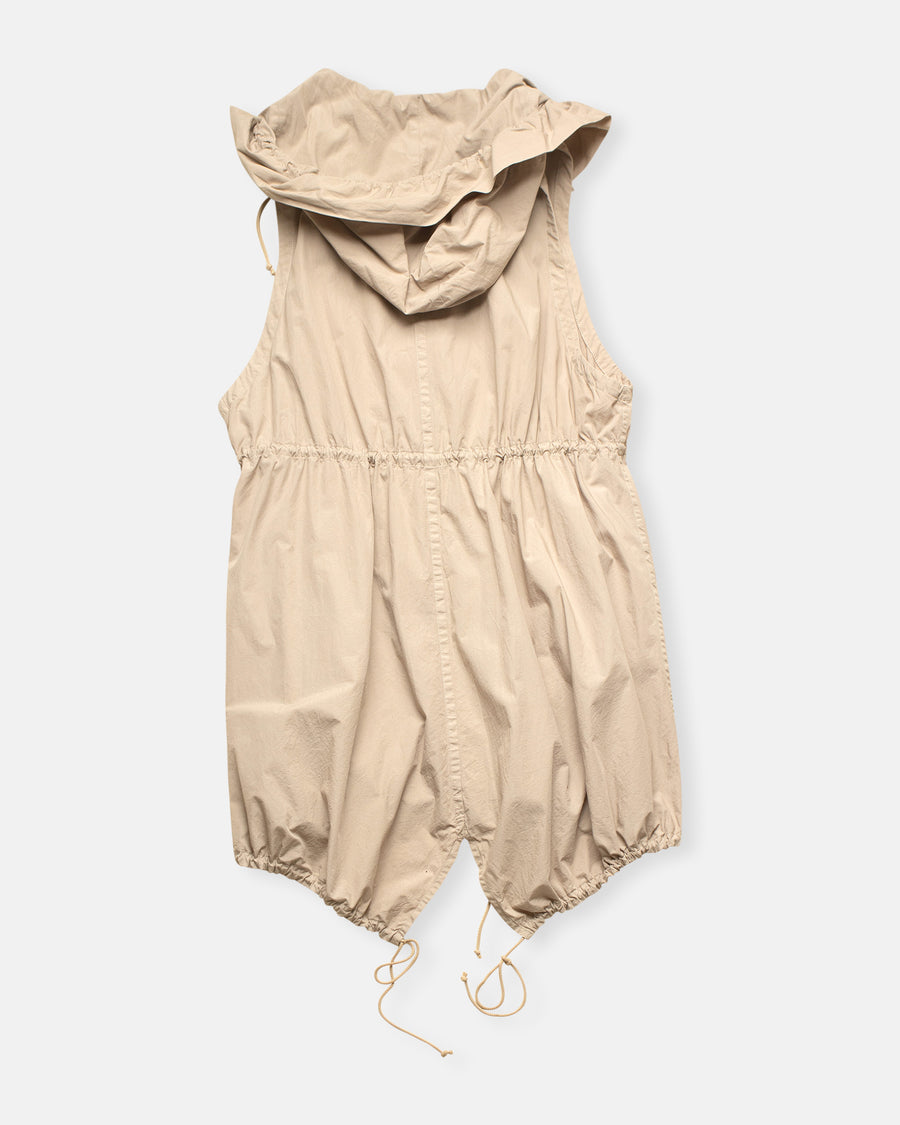 gathered blouson vest