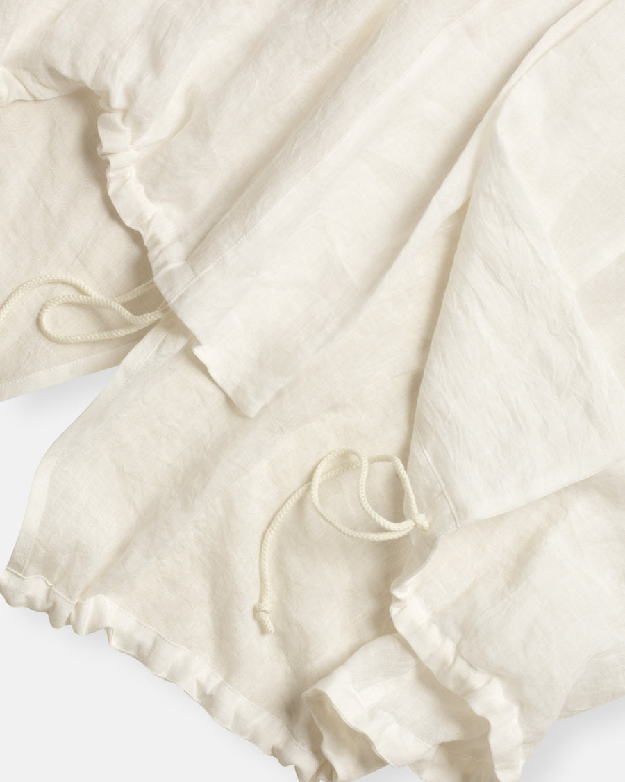 gathered blouson vest