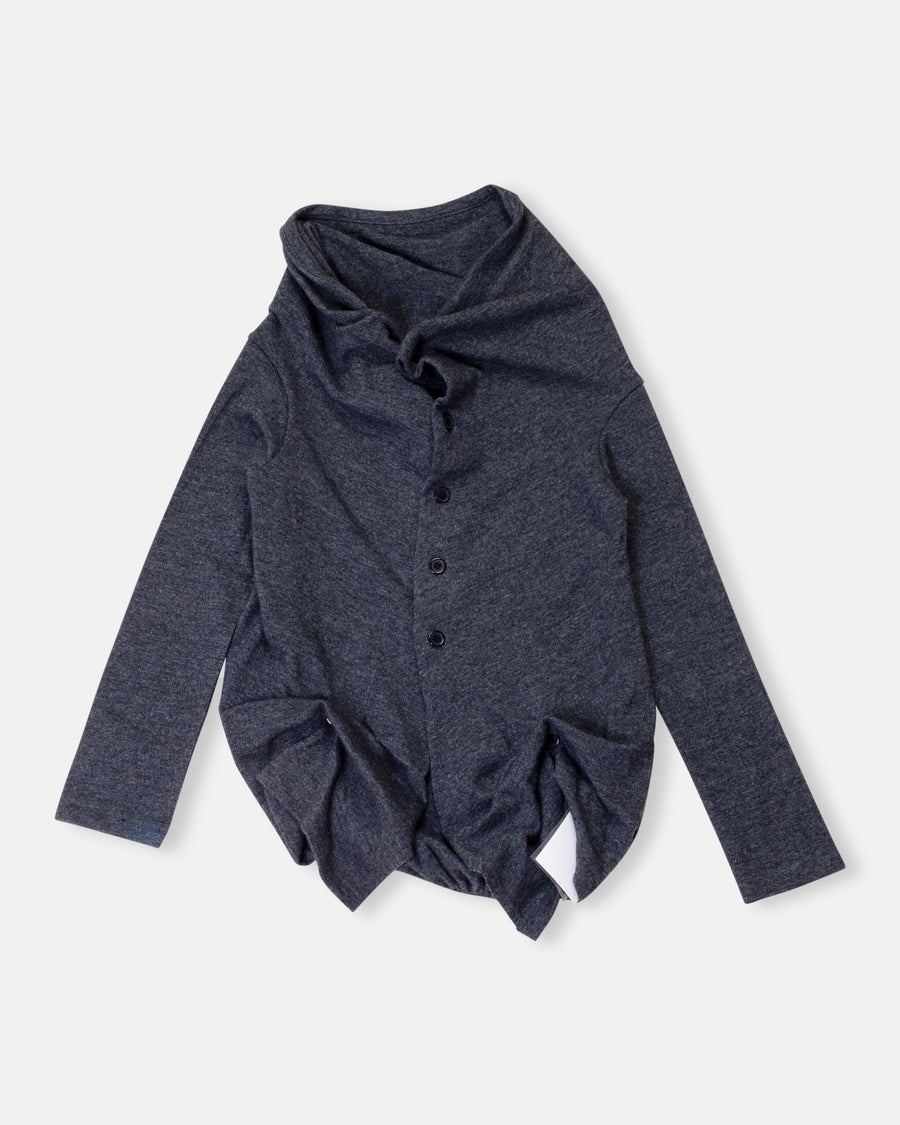 ruffled front cardigan