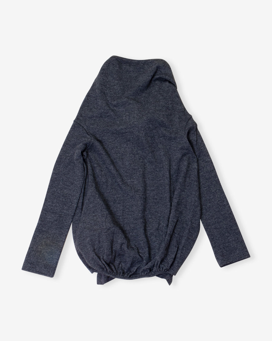 ruffled front cardigan