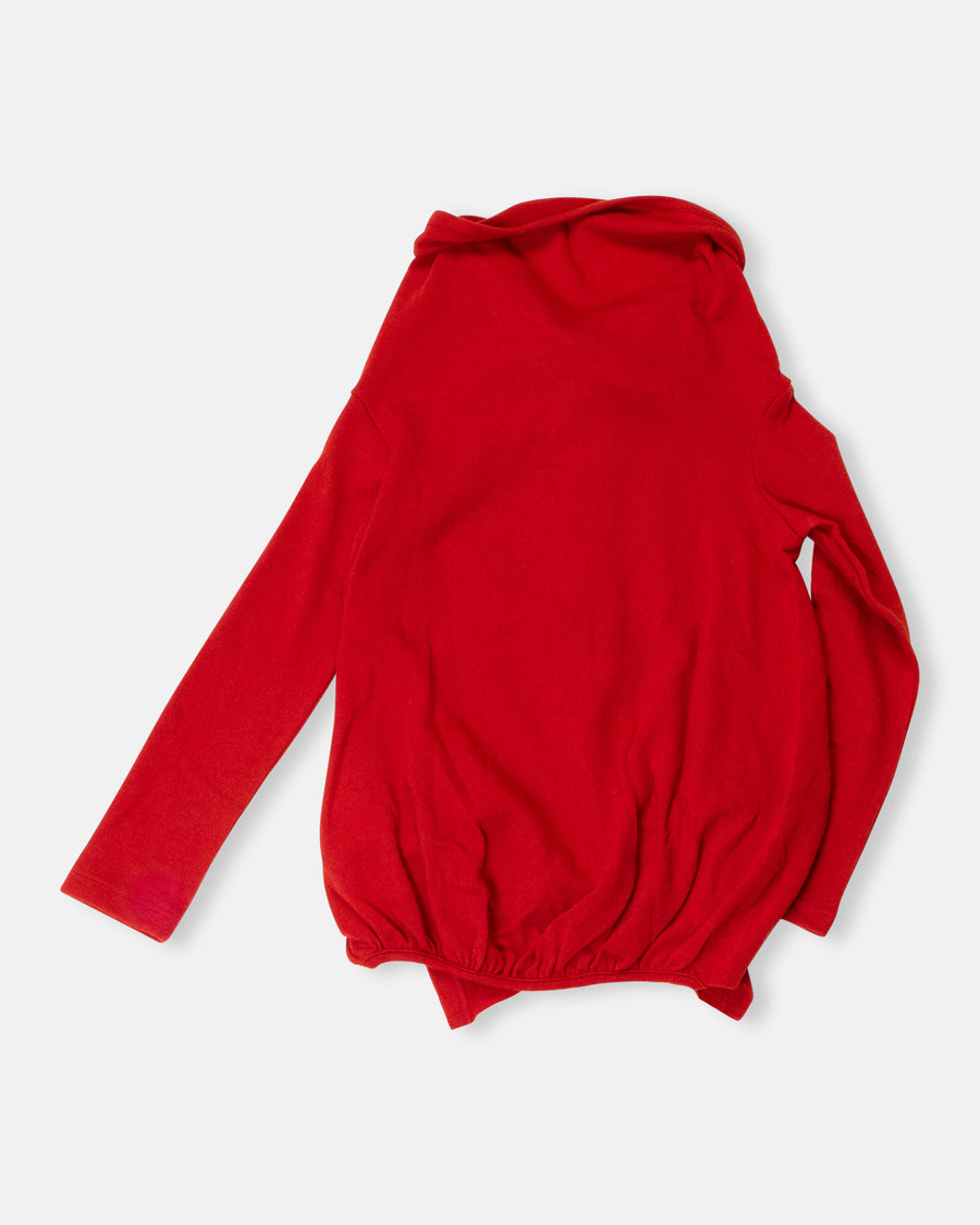 ruffled front cardigan