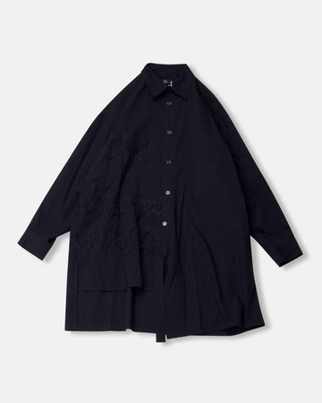 snow wash uneven hem shirt