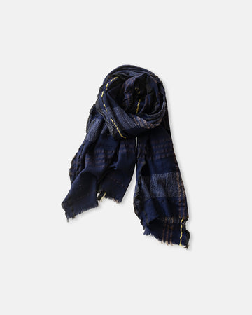 plaid frill scarf