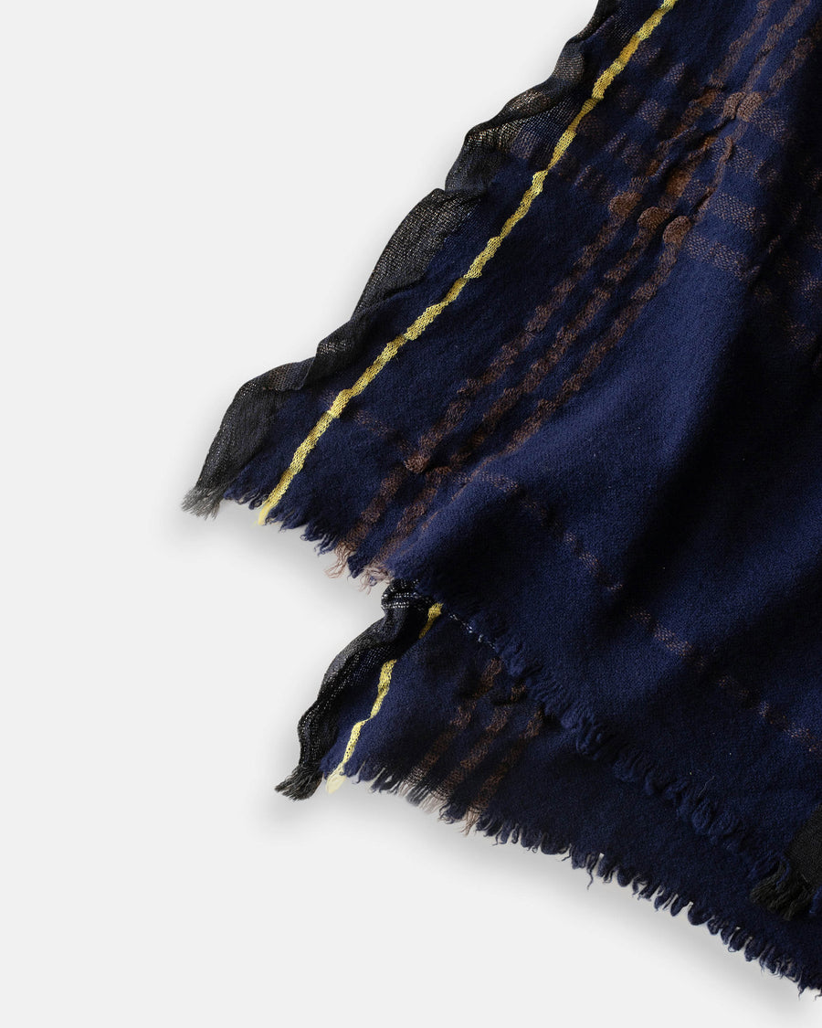 plaid frill scarf