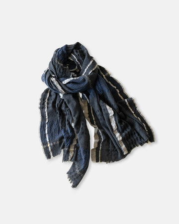 plaid frill scarf