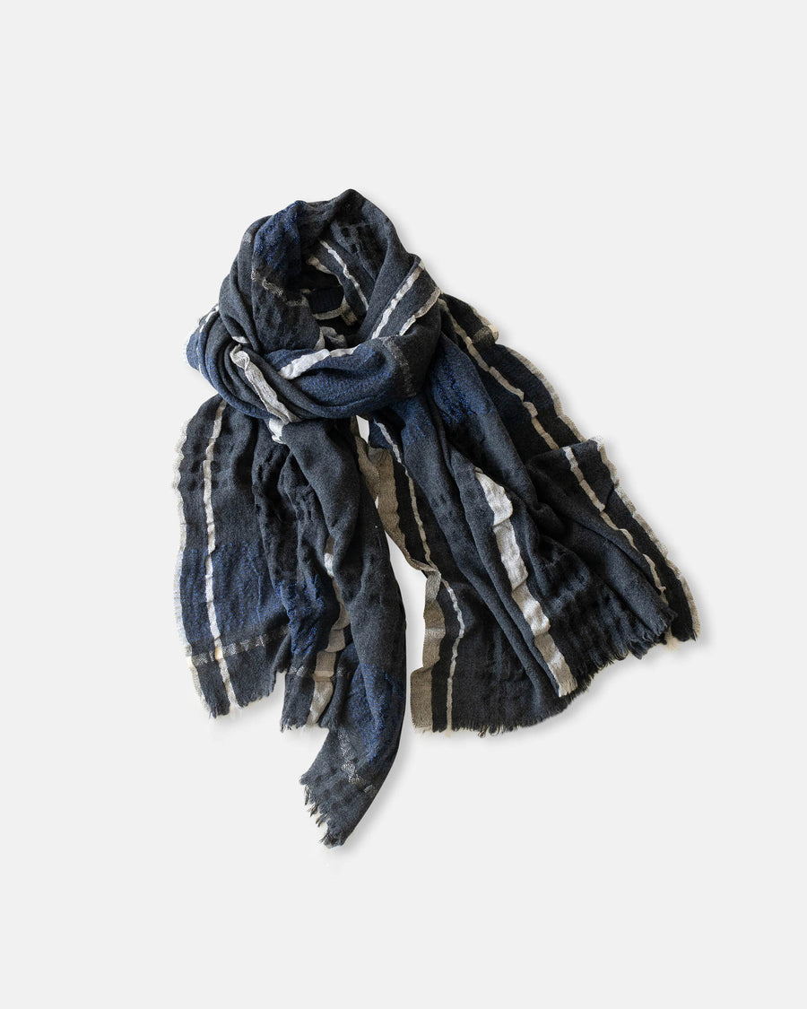 plaid frill scarf