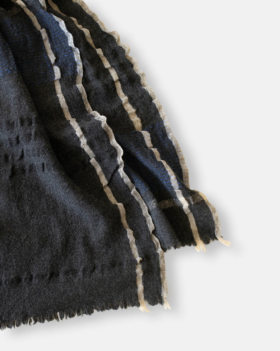 plaid frill scarf