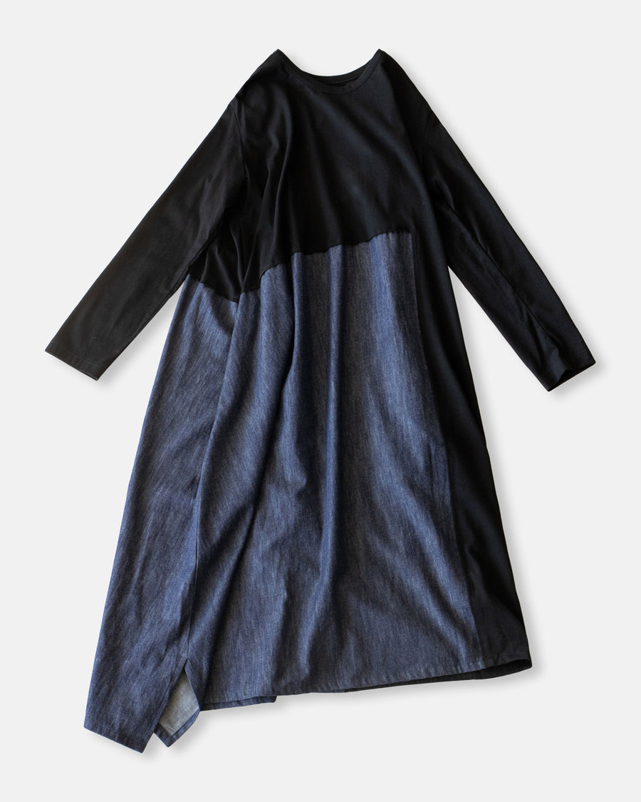 long sleeve combination dress
