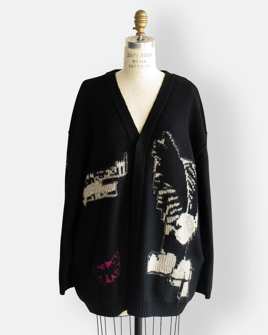 intarsia cardigan