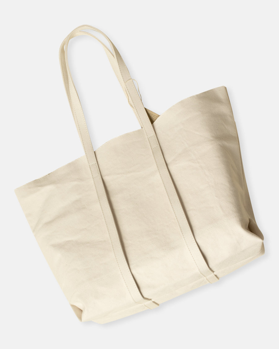 medium washed canvas 6 pocket tote