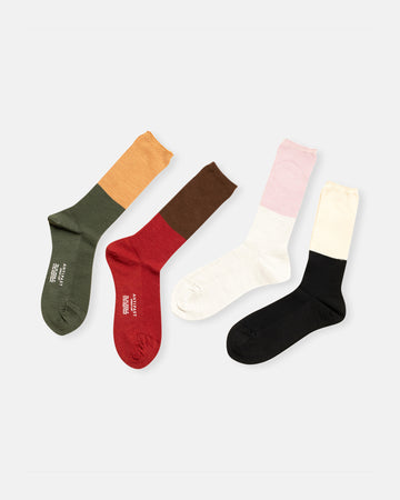 two tone rib socks