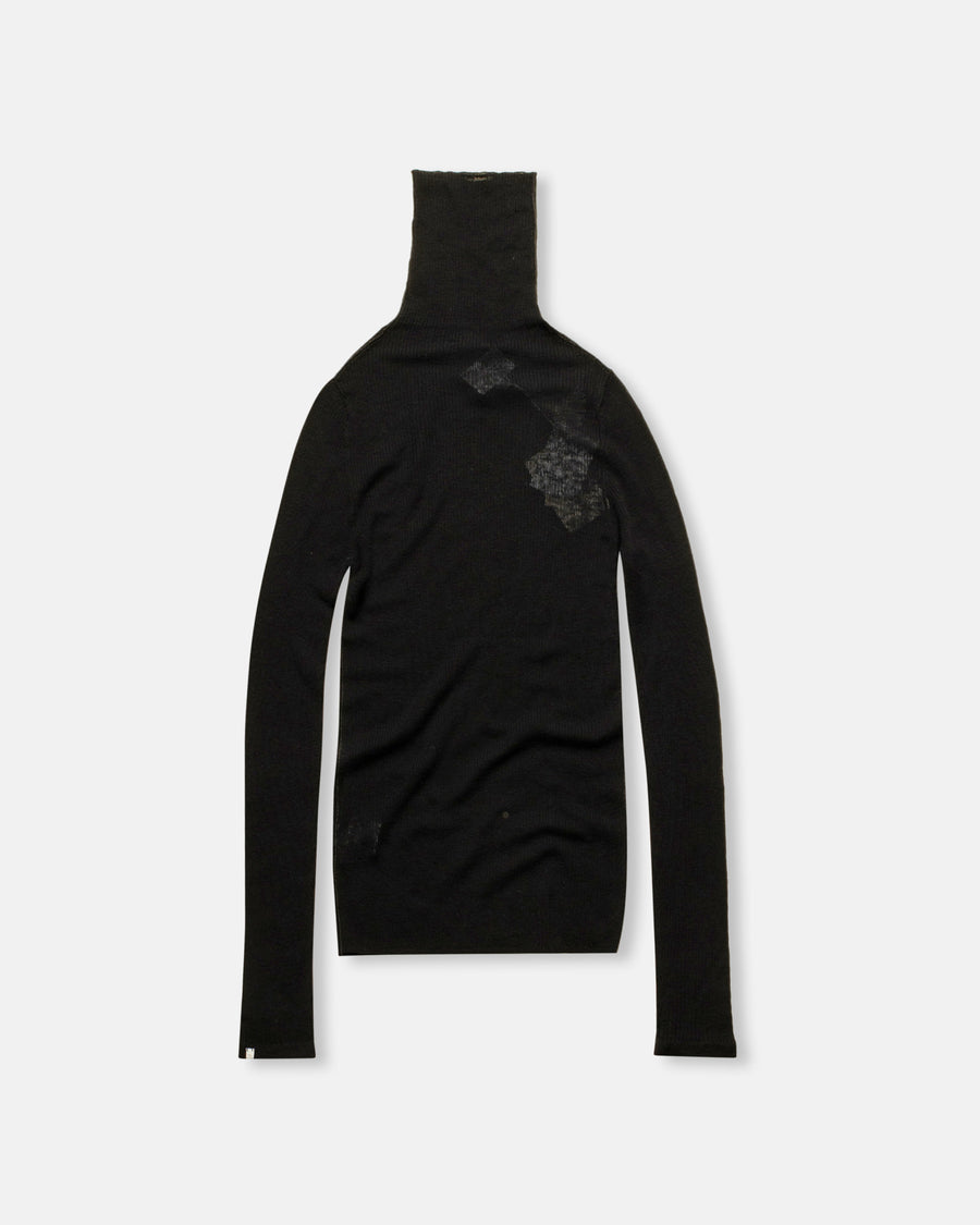 wool rib knit pullover