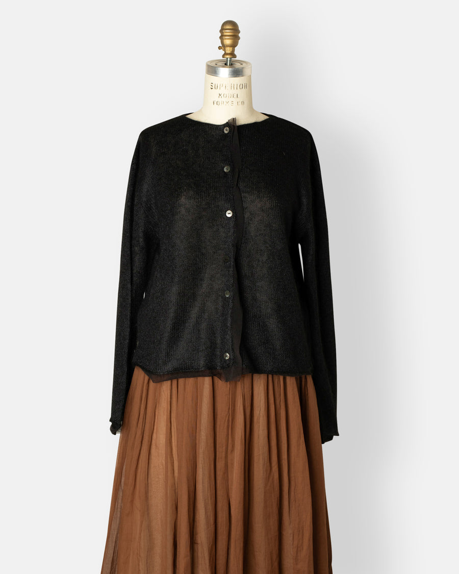 wool silk mohair cardigan