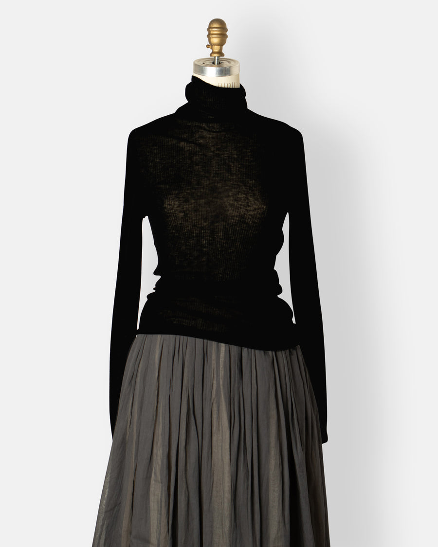 wool rib knit pullover
