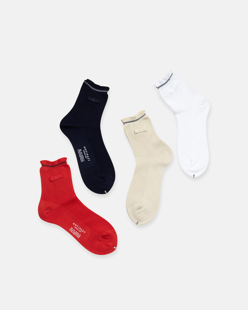 waffle socks with ribbon