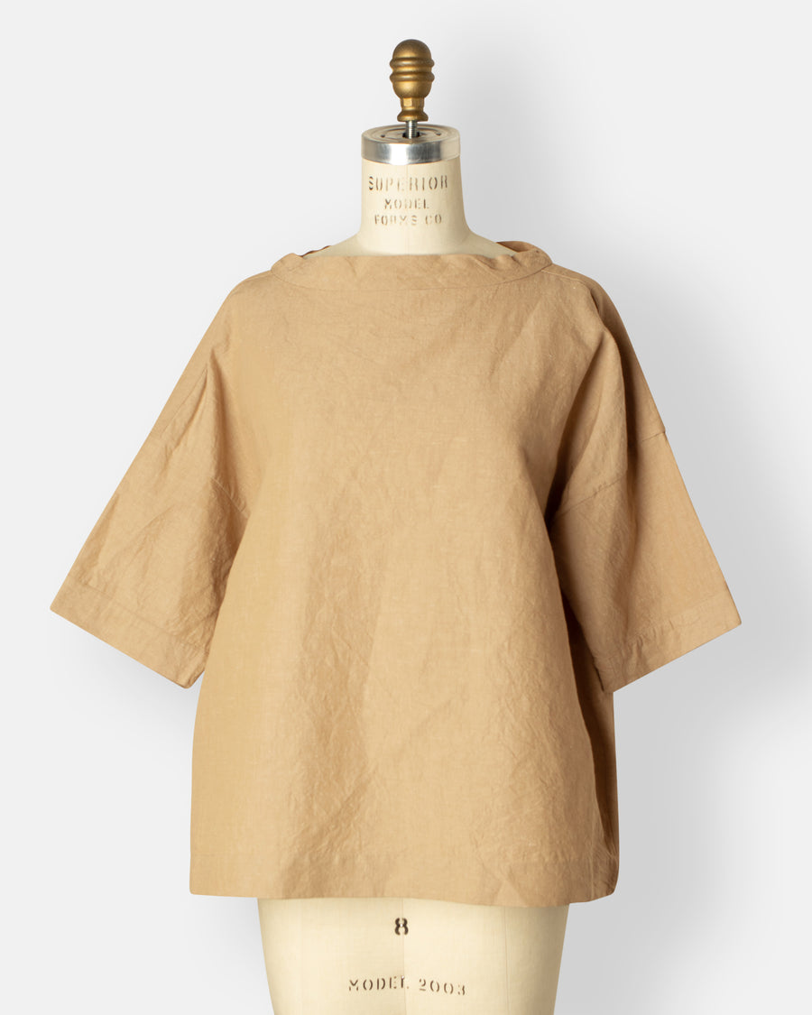 stand collar box shirt