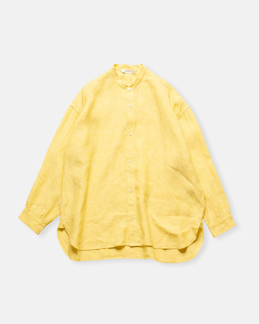 band collar simple shirt