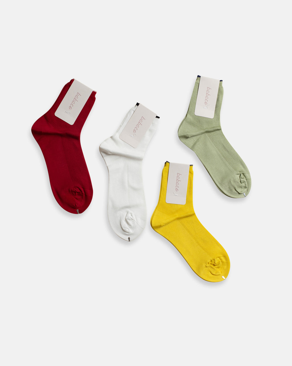 cotton fine ribbed short socks