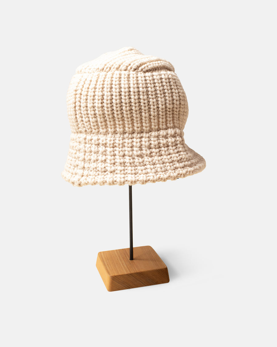 knitted wool bucket hat