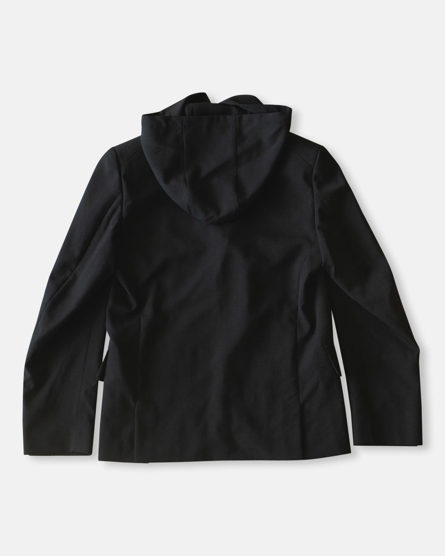 hooded blazer
