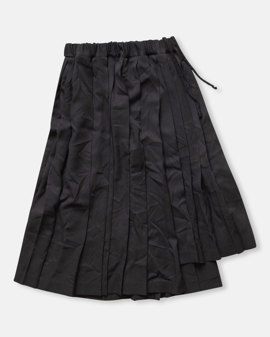 step hem pleated skirt
