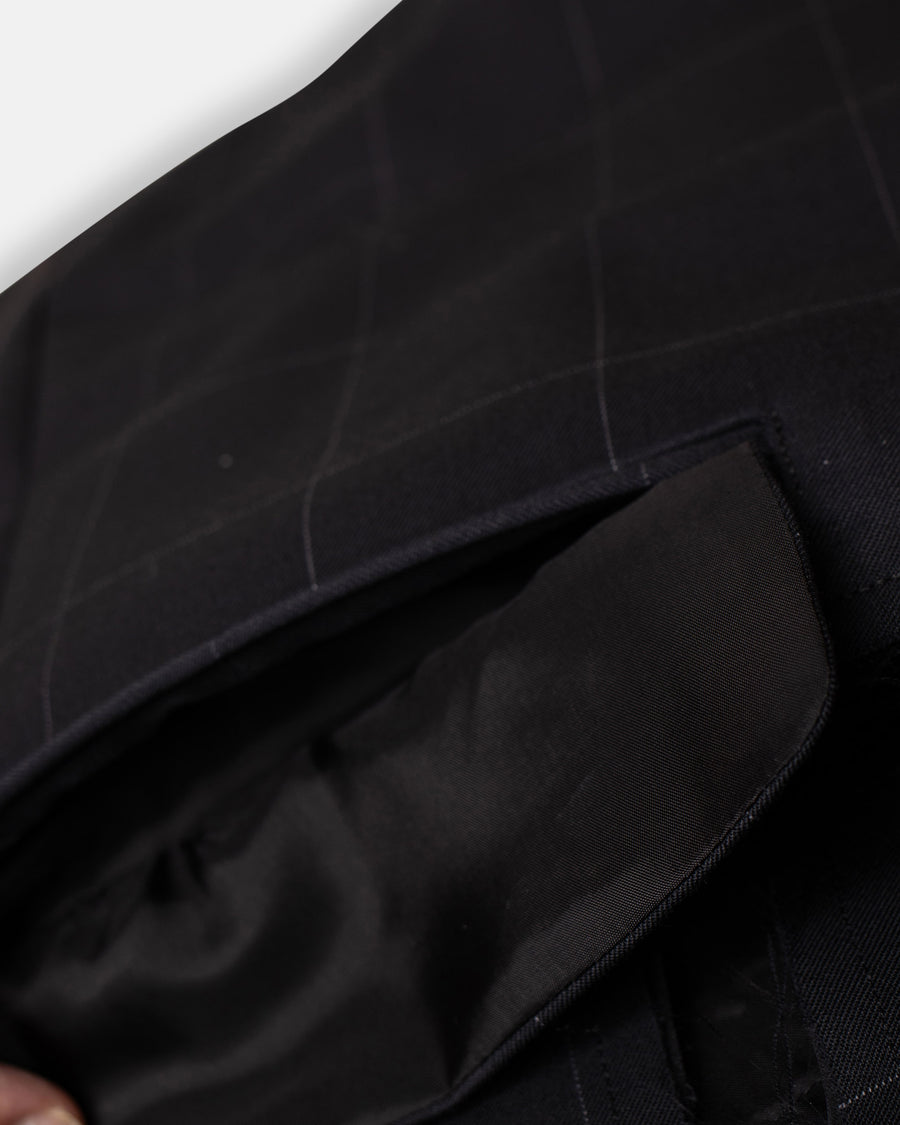 wool gabardine windowpane jacket