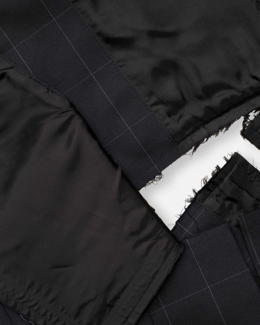 wool gabardine windowpane jacket