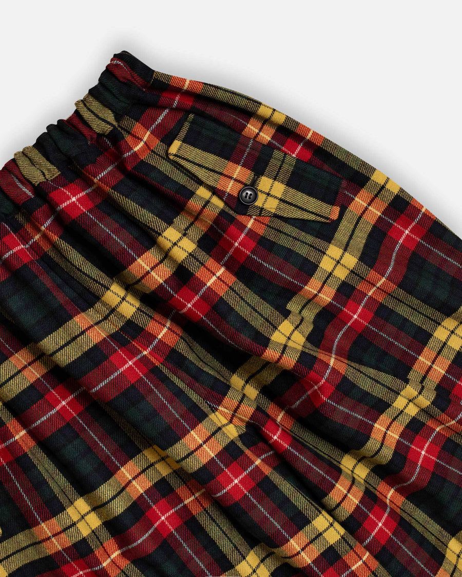 tartan wide leg cropped pants