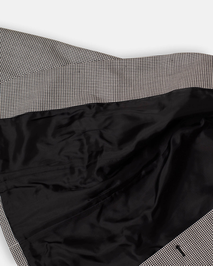 houndstooth check double layer blazer