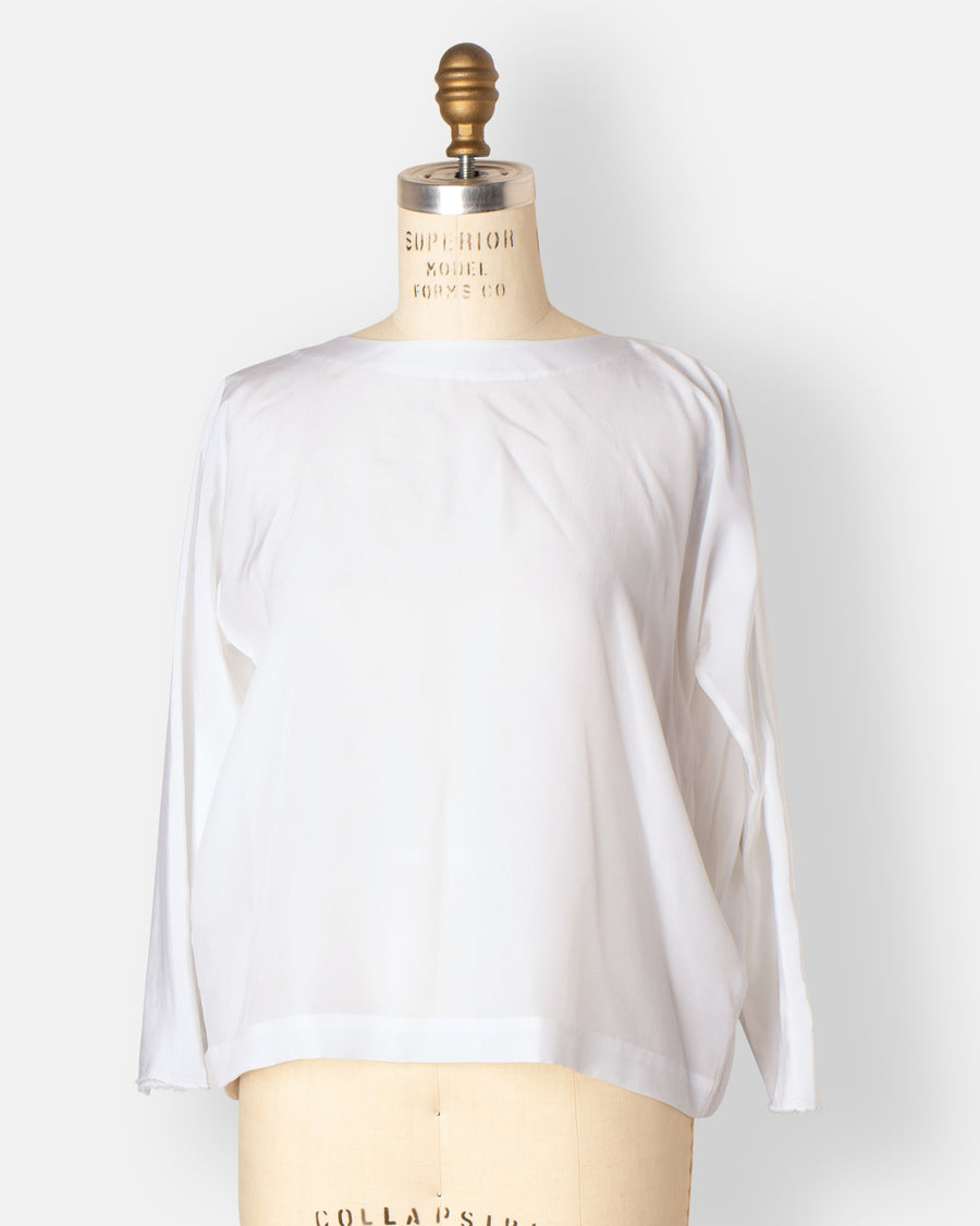 round neck silk top
