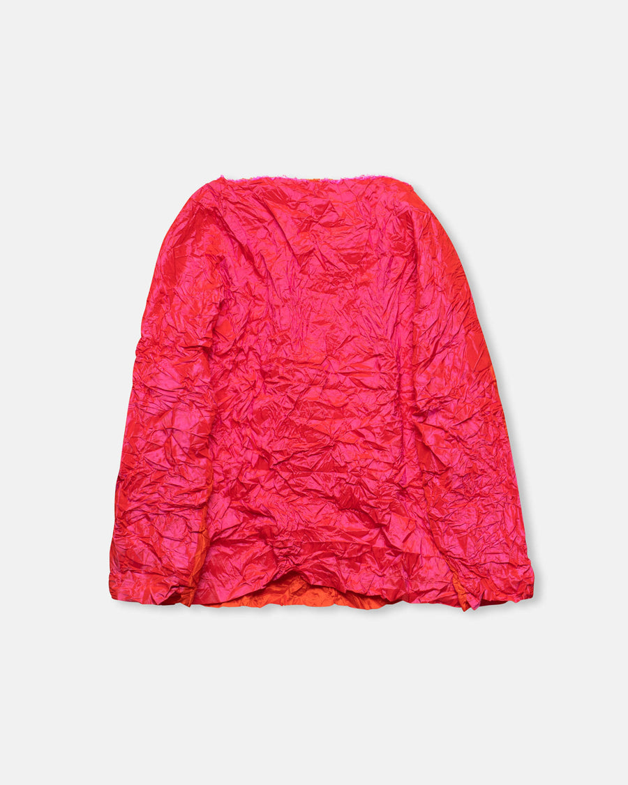 bicolor silk top