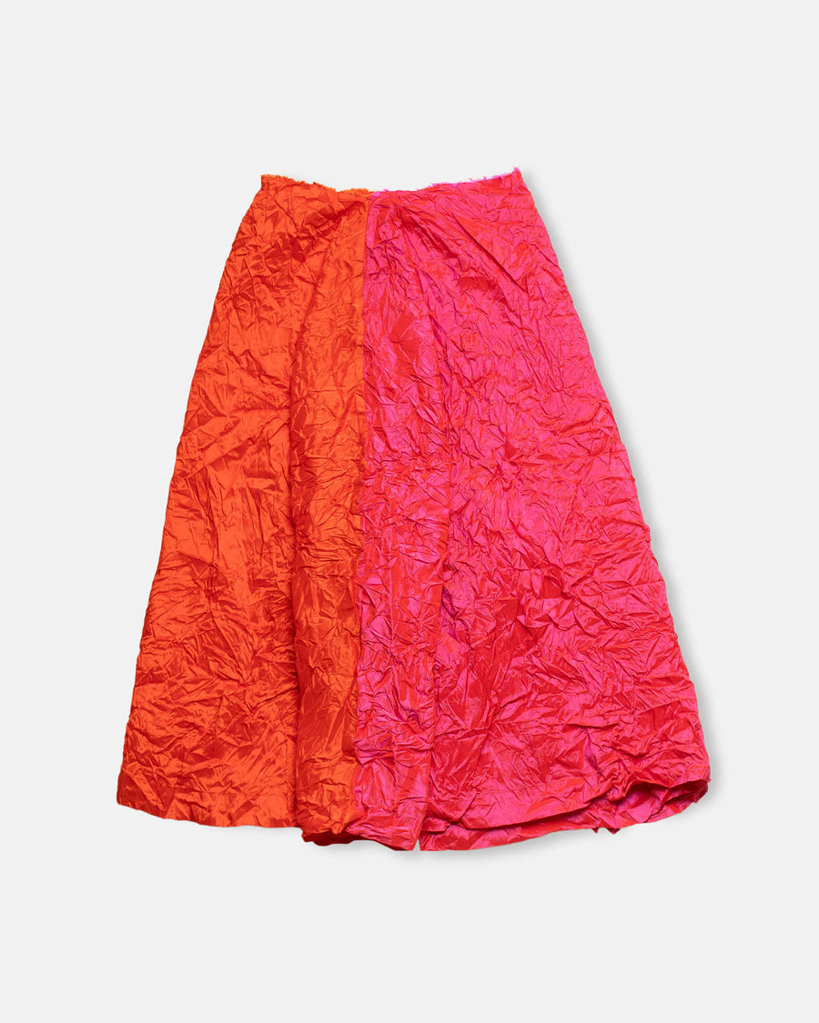 bicolor silk top