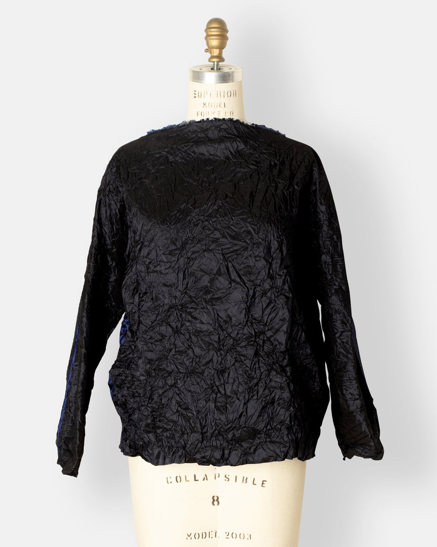 bicolor silk top
