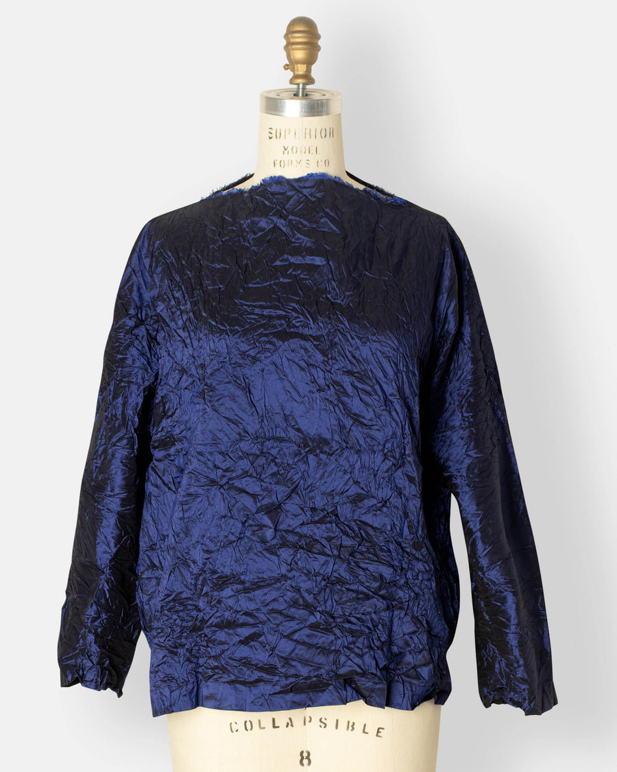 bicolor silk top