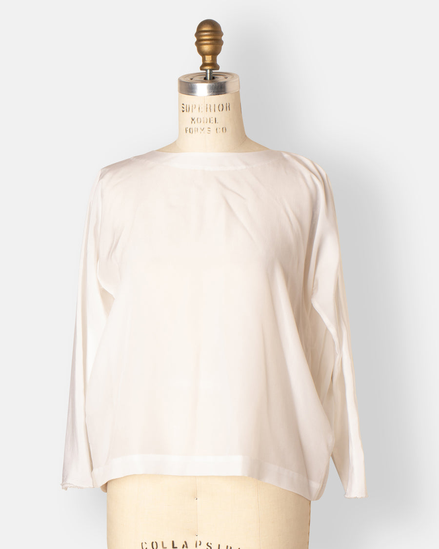 round neck silk top