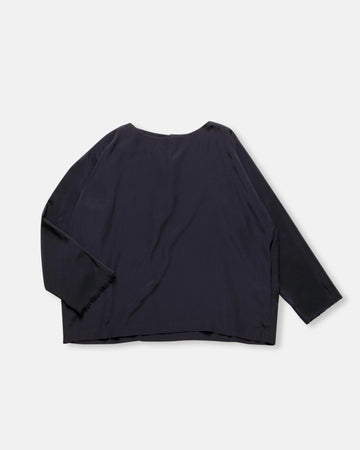 round neck silk top