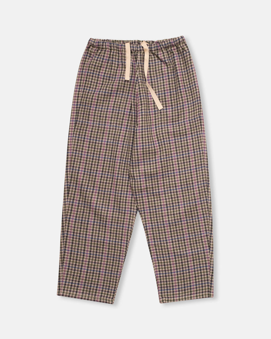 checked easy pants