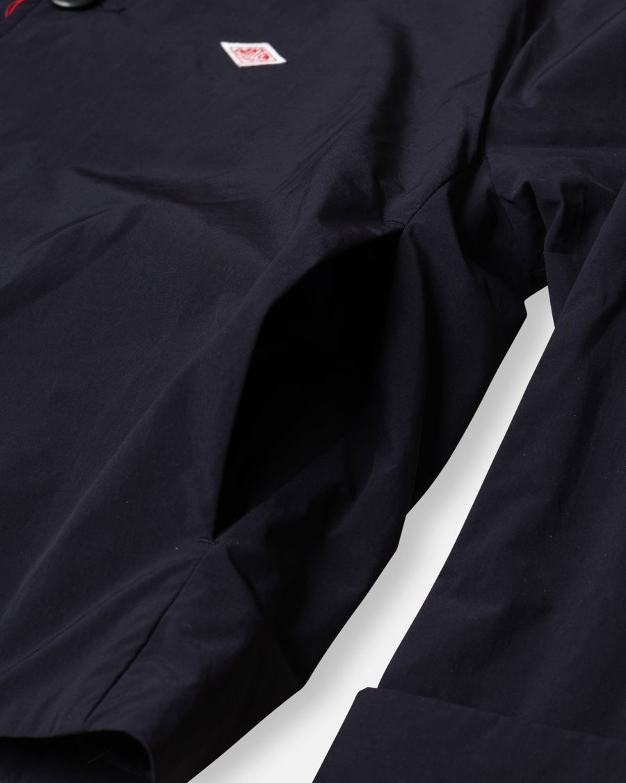 insulated collarless jacket