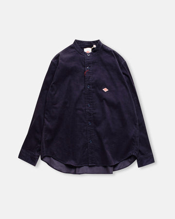 corduroy band collar shirt