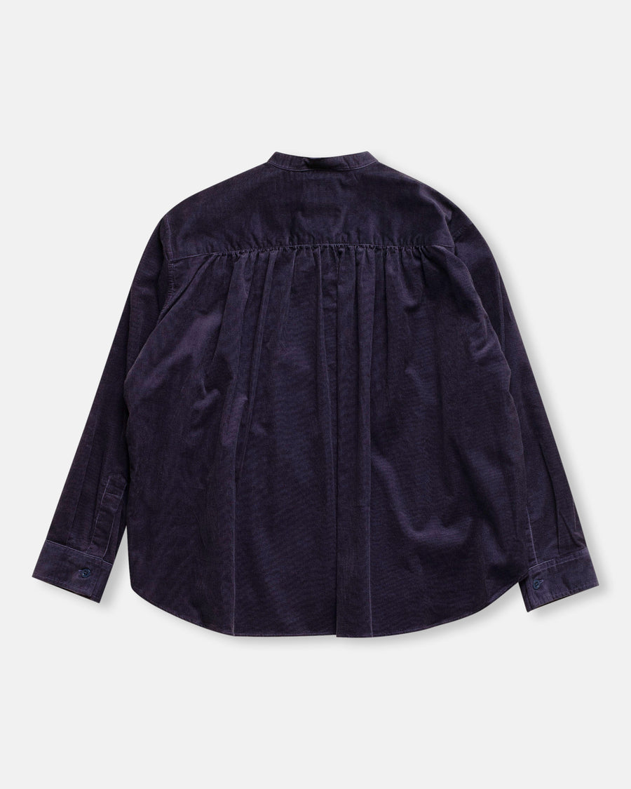 corduroy band collar shirt