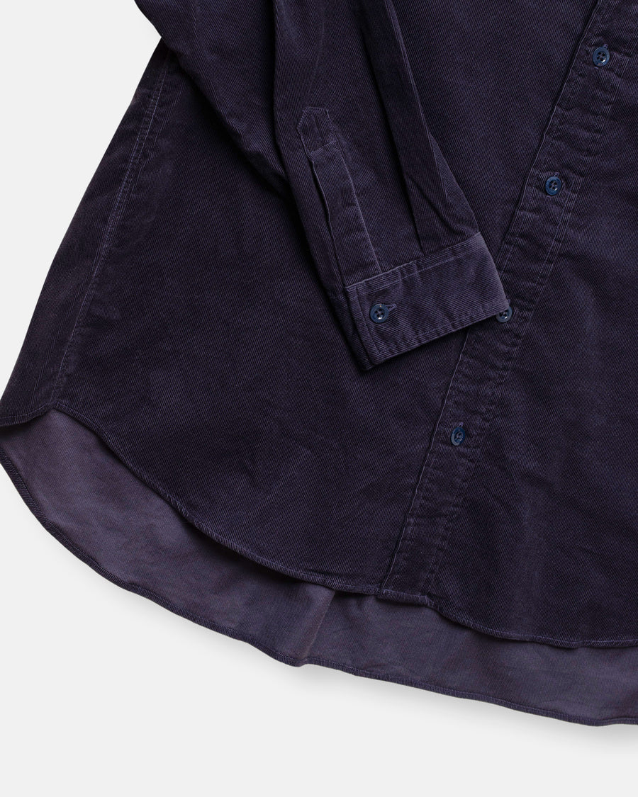 corduroy band collar shirt