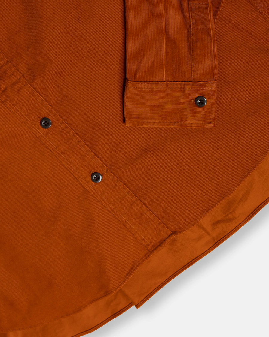 corduroy band collar shirt