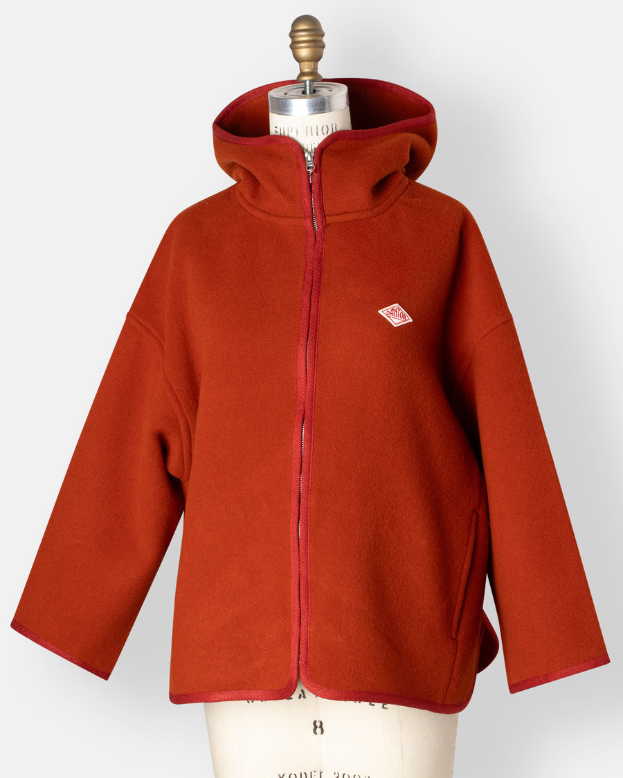 fleece hooded jacket