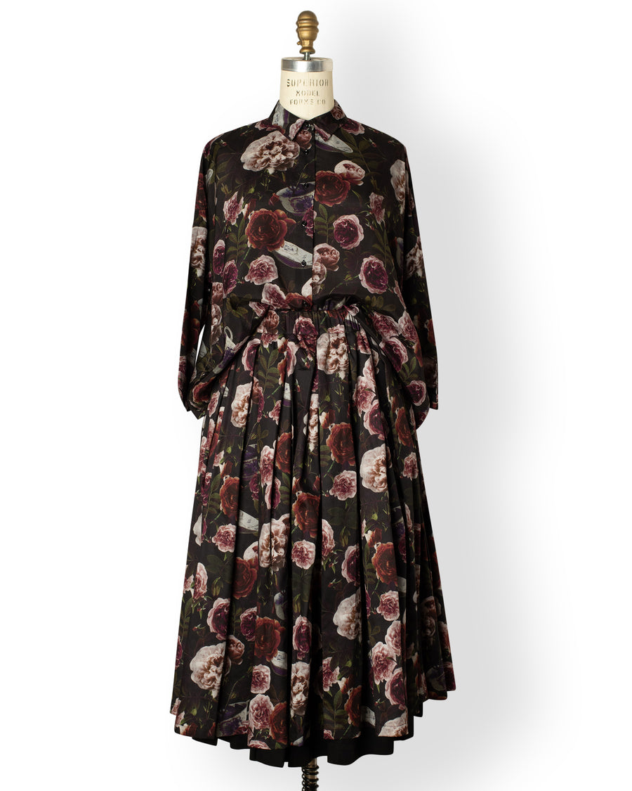 solange printed cotton skirt