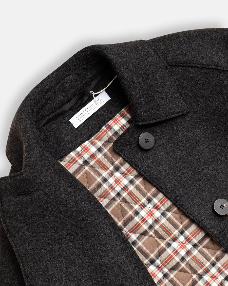 raglan jacket with quilted lining