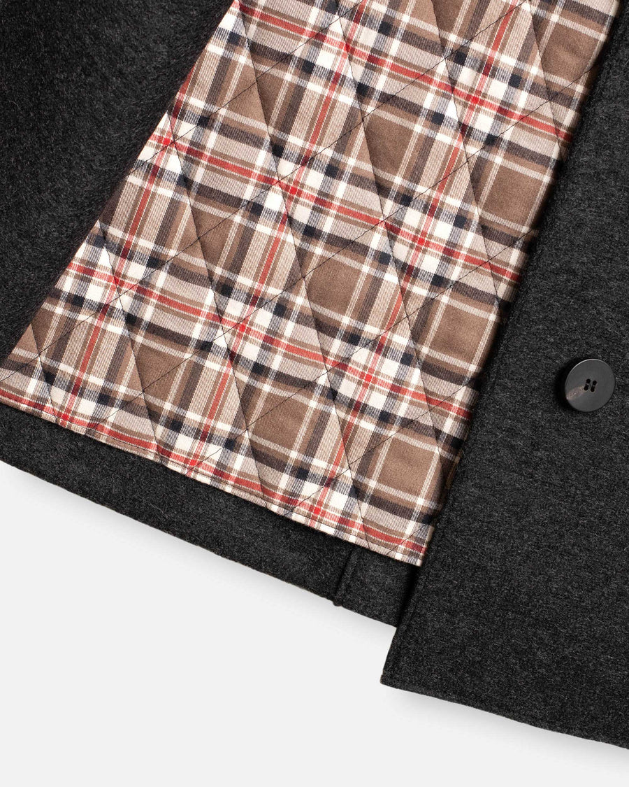 raglan jacket with quilted lining
