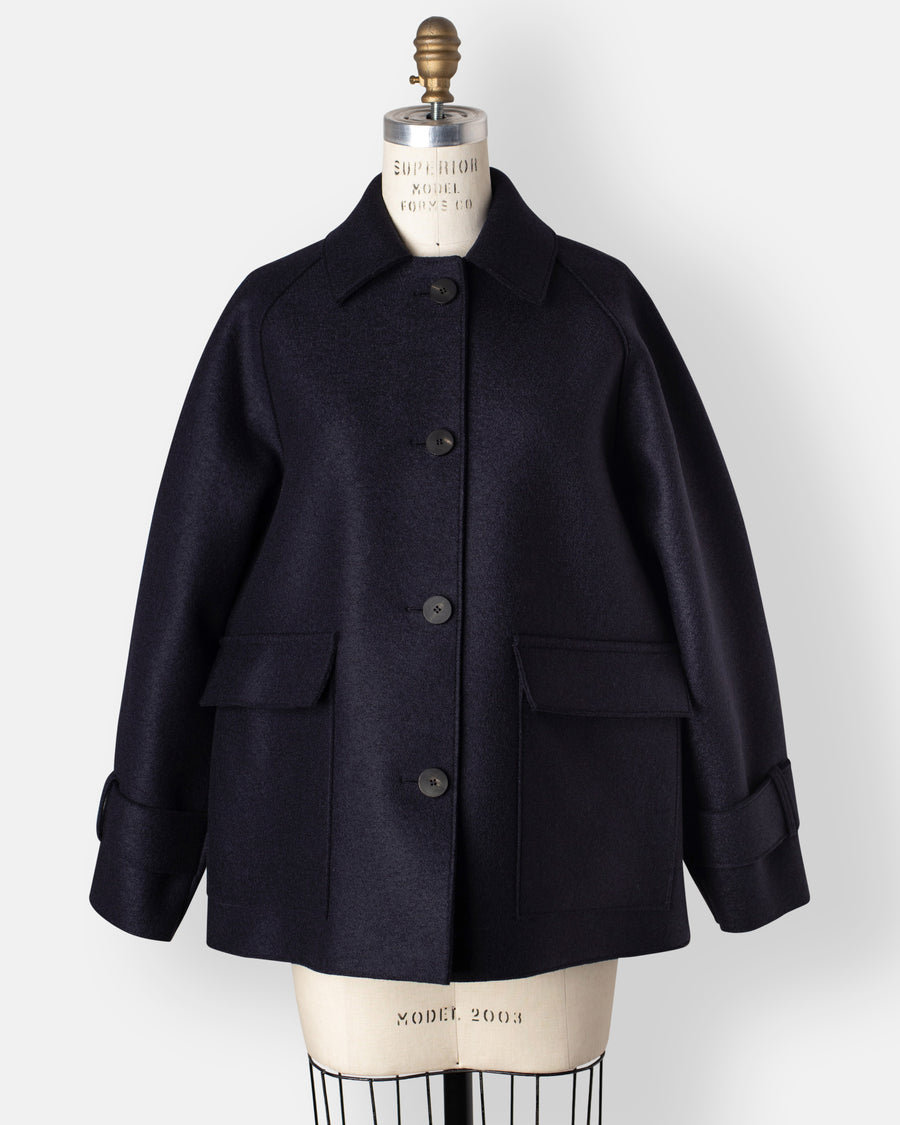 raglan jacket with quilted lining