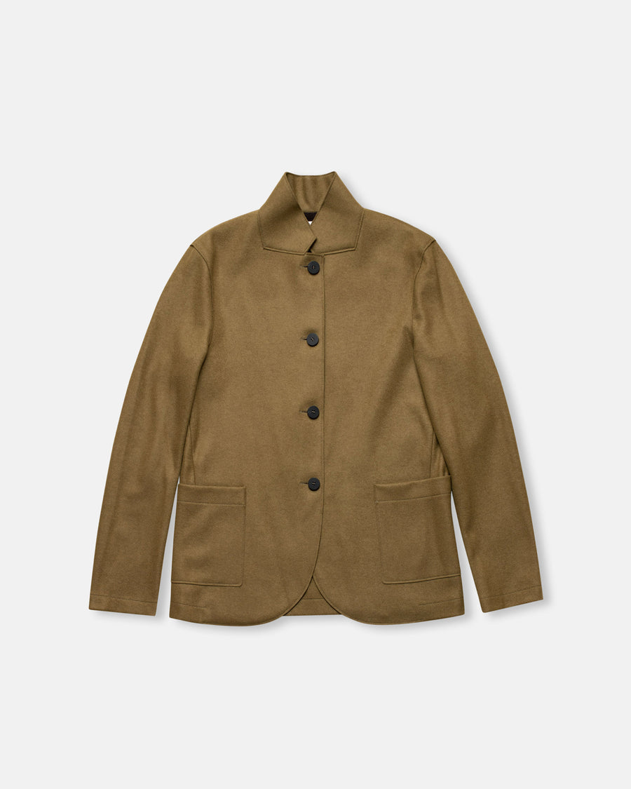 high collar blazer